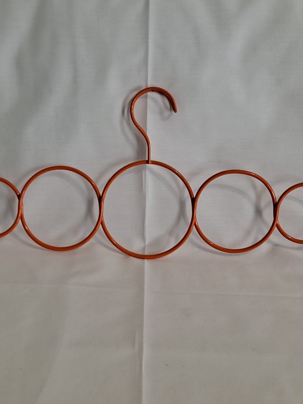 Orange METAL SCARF HANGER 5 Hole Tie Belt Closet Organizer Rack Ring Accessory S